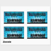 ラルフウォルド感動的エマーソン引用文「影」 長方形シール (シート)