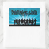 ラルフウォルド感動的エマーソン引用文「影」 長方形シール (バッグ)