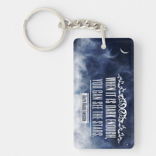 ラルフウォルド感動的エマーソン引用文"星" キーホルダー (正面)