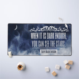 ラルフウォルド感動的エマーソン引用文"星" デスクマット