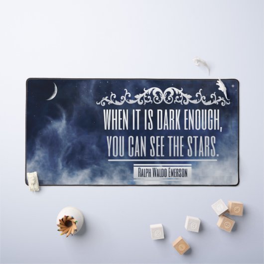 ラルフウォルド感動的エマーソン引用文"星" デスクマット (キッズテーブル)