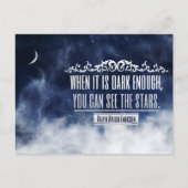 ラルフウォルド感動的エマーソン引用文"星" ポストカード (正面)