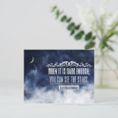 ラルフウォルド感動的エマーソン引用文"星" ポストカード (スタンド正面)