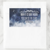 ラルフウォルド感動的エマーソン引用文"星" 長方形シール (バッグ)