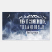 ラルフウォルド感動的エマーソン引用文"星" 長方形シール (正面)