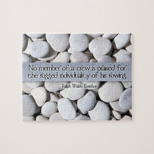 ラルフウォルド感動的引用文「クルー」 ジグソーパズル (横)
