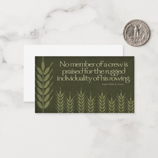 ラルフウォルド感動的引用文「クルー」 ノートカード (正面/裏面インサイチュ)