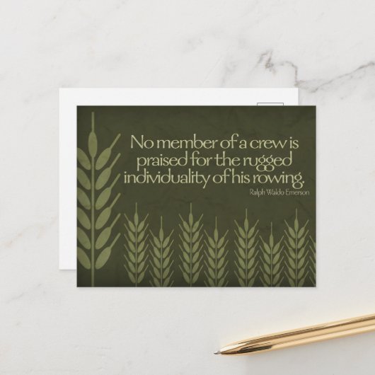 ラルフウォルド感動的引用文「クルー」 ポストカード (正面/裏面インサイチュ)