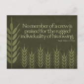 ラルフウォルド感動的引用文「クルー」 ポストカード (正面)