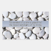 ラルフウォルド感動的引用文「クルー」 長方形シール (正面)