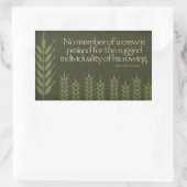 ラルフウォルド感動的引用文「クルー」 長方形シール (バッグ)