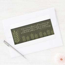 ラルフウォルド感動的引用文「クルー」 長方形シール