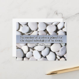 ラルフウォルド感動的引用文"チーム" ポストカード