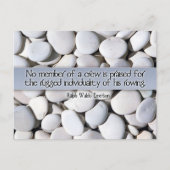 ラルフウォルド感動的引用文"チーム" ポストカード (正面)