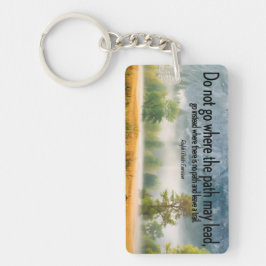 ラルフウォルド感動的引用文「トレイル」 キーホルダー