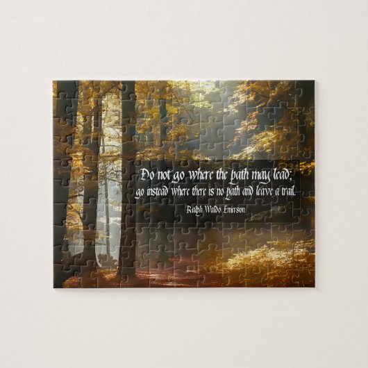 ラルフウォルド感動的引用文「トレイル」 ジグソーパズル (横)