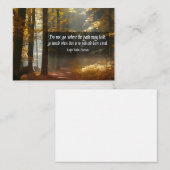 ラルフウォルド感動的引用文「トレイル」 ノートカード (正面/裏面)