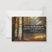 ラルフウォルド感動的引用文「トレイル」 ノートカード (正面)