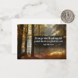 ラルフウォルド感動的引用文「トレイル」 ノートカード