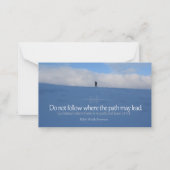 ラルフウォルド感動的引用文「トレイル」 ノートカード (正面)