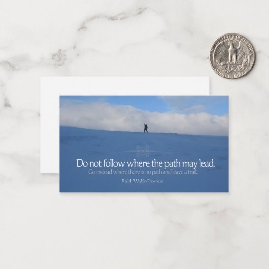 ラルフウォルド感動的引用文「トレイル」 ノートカード (正面/裏面インサイチュ)