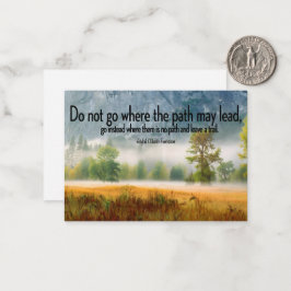 ラルフウォルド感動的引用文「トレイル」 ノートカード