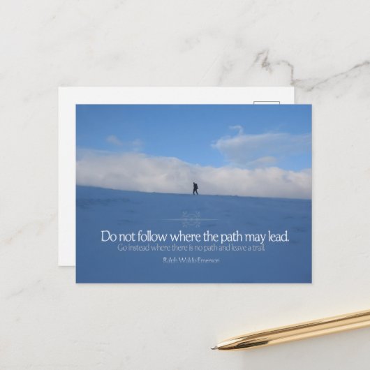 ラルフウォルド感動的引用文「トレイル」 ポストカード (正面/裏面インサイチュ)