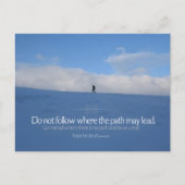 ラルフウォルド感動的引用文「トレイル」 ポストカード (正面)