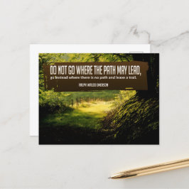 ラルフウォルド感動的引用文「トレイル」 ポストカード