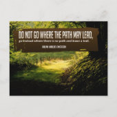 ラルフウォルド感動的引用文「トレイル」 ポストカード (正面)