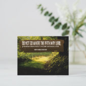 ラルフウォルド感動的引用文「トレイル」 ポストカード (スタンド正面)