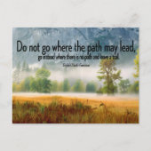 ラルフウォルド感動的引用文「トレイル」 ポストカード (正面)