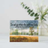 ラルフウォルド感動的引用文「トレイル」 ポストカード (スタンド正面)