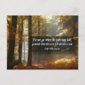 ラルフウォルド感動的引用文「トレイル」 ポストカード (正面)