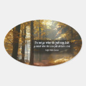 ラルフウォルド感動的引用文「トレイル」 楕円形シール (正面)