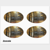 ラルフウォルド感動的引用文「トレイル」 楕円形シール (シート)