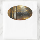 ラルフウォルド感動的引用文「トレイル」 楕円形シール (バッグ)