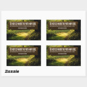 ラルフウォルド感動的引用文「トレイル」 長方形シール (シート)