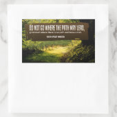 ラルフウォルド感動的引用文「トレイル」 長方形シール (バッグ)