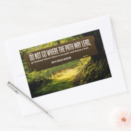 ラルフウォルド感動的引用文「トレイル」 長方形シール