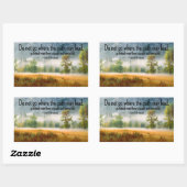 ラルフウォルド感動的引用文「トレイル」 長方形シール (シート)