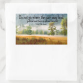 ラルフウォルド感動的引用文「トレイル」 長方形シール (バッグ)