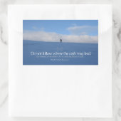 ラルフウォルド感動的引用文「トレイル」 長方形シール (バッグ)