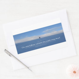 ラルフウォルド感動的引用文「トレイル」 長方形シール