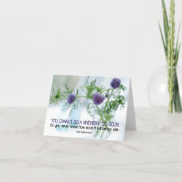 ラルフウォルド感動的引用文「親切」 サンキューカード