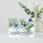 ラルフウォルド感動的引用文「親切」 ポストカード (スタンド正面)