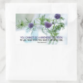 ラルフウォルド感動的引用文「親切」 長方形シール (バッグ)