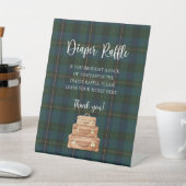 ラルフローレンインスパイア赤ん坊シャワーおむつラッフル 台座サイン (インサイチュ)