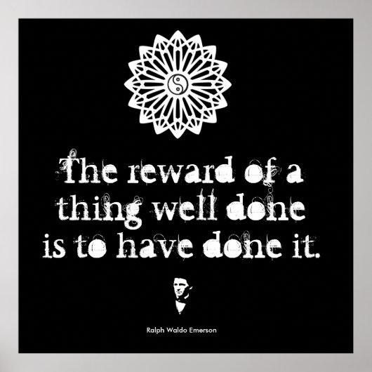 ラルフ・ウォルド・エマーソン – 知恵の言葉 ポスター (正面)