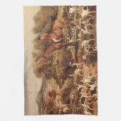 ラルフ・ラムトンと彼のハウンズby James Ward キッチンタオル (縦)